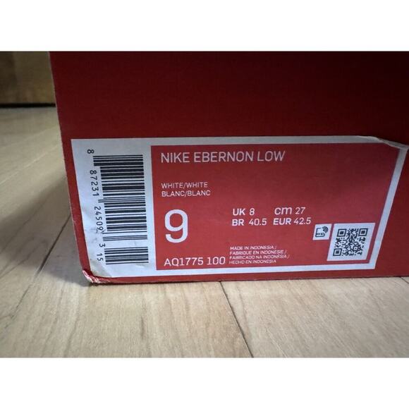 Size 9 - Nike Ebernon Low Triple White clean - Picture 6 of 6